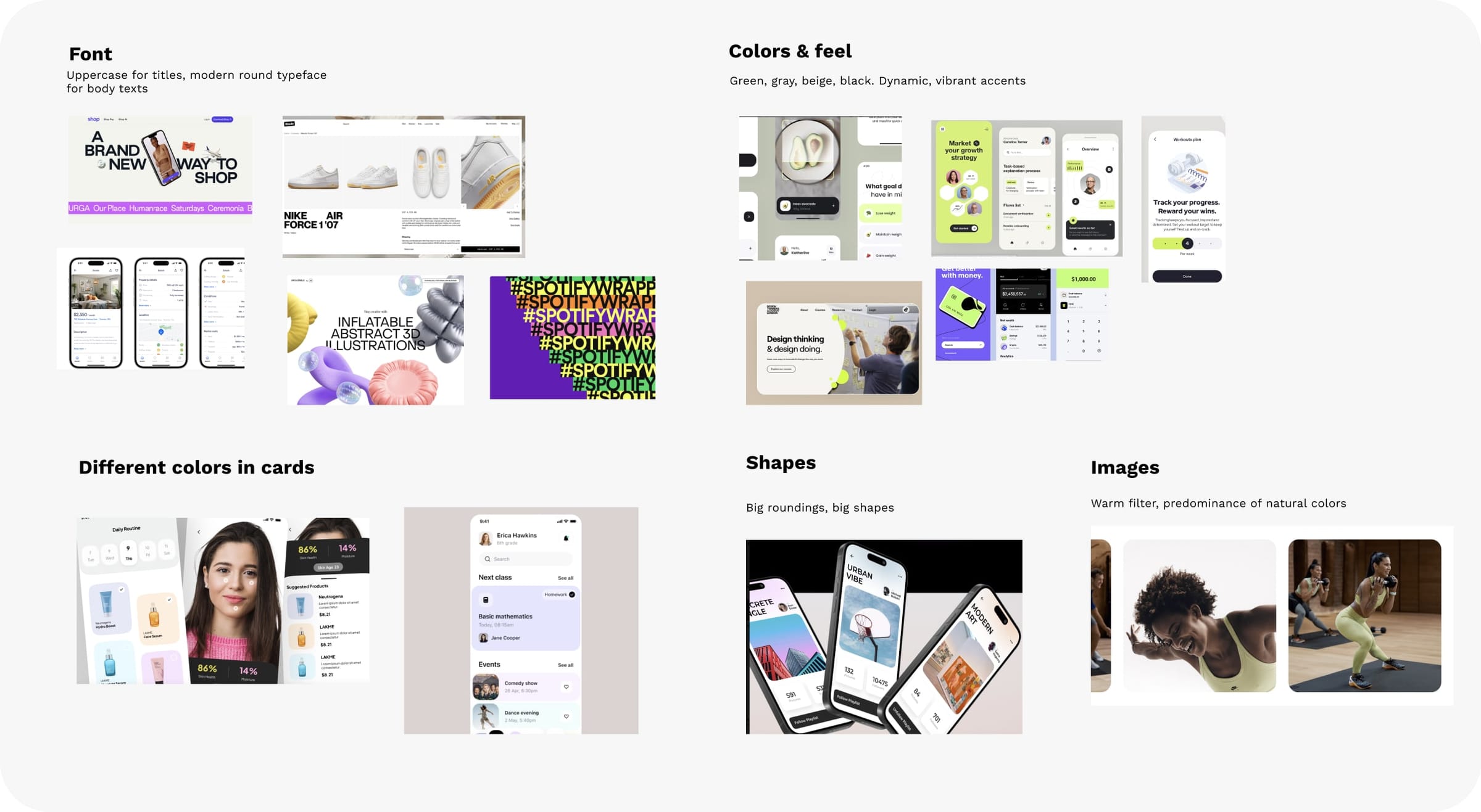 Selected moodboard direction