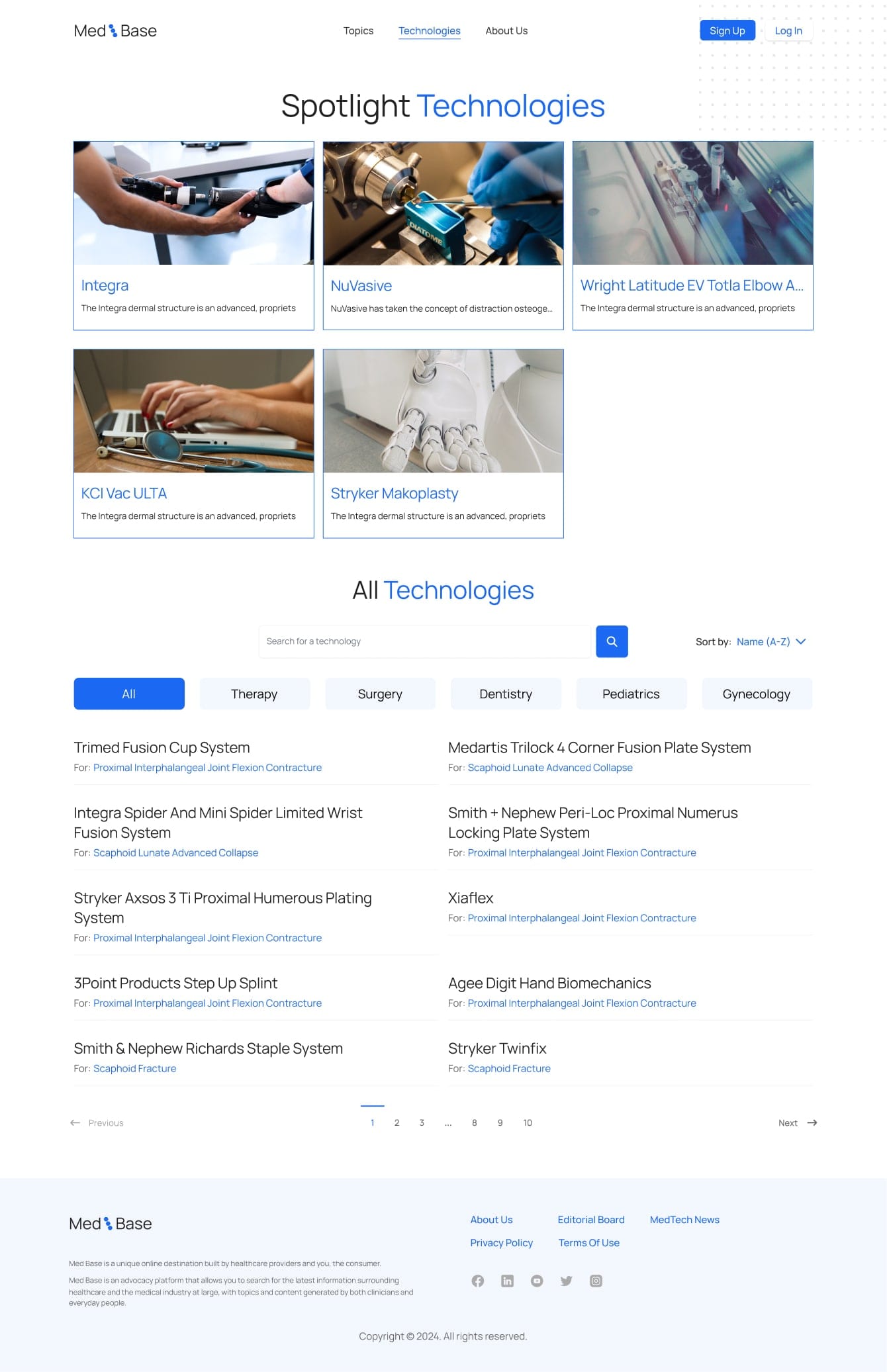Content discovery with filtering and sorting