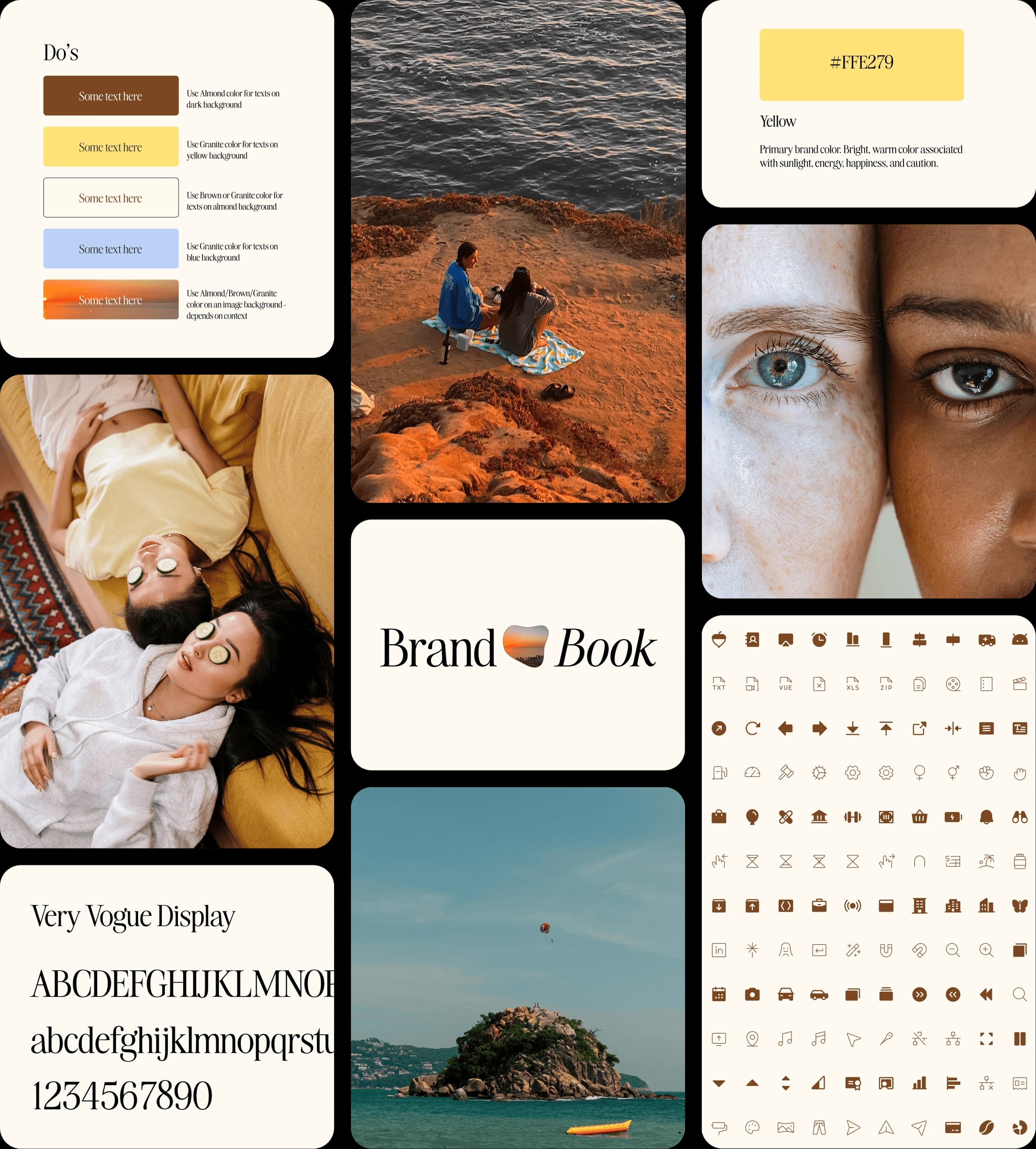 Brand book: typography, palette, and illustration style