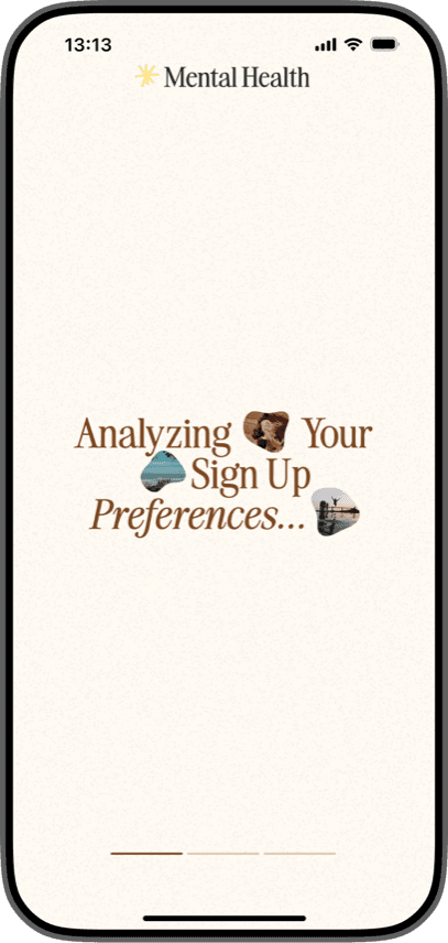 Step 2: analyzing your sign up preferences