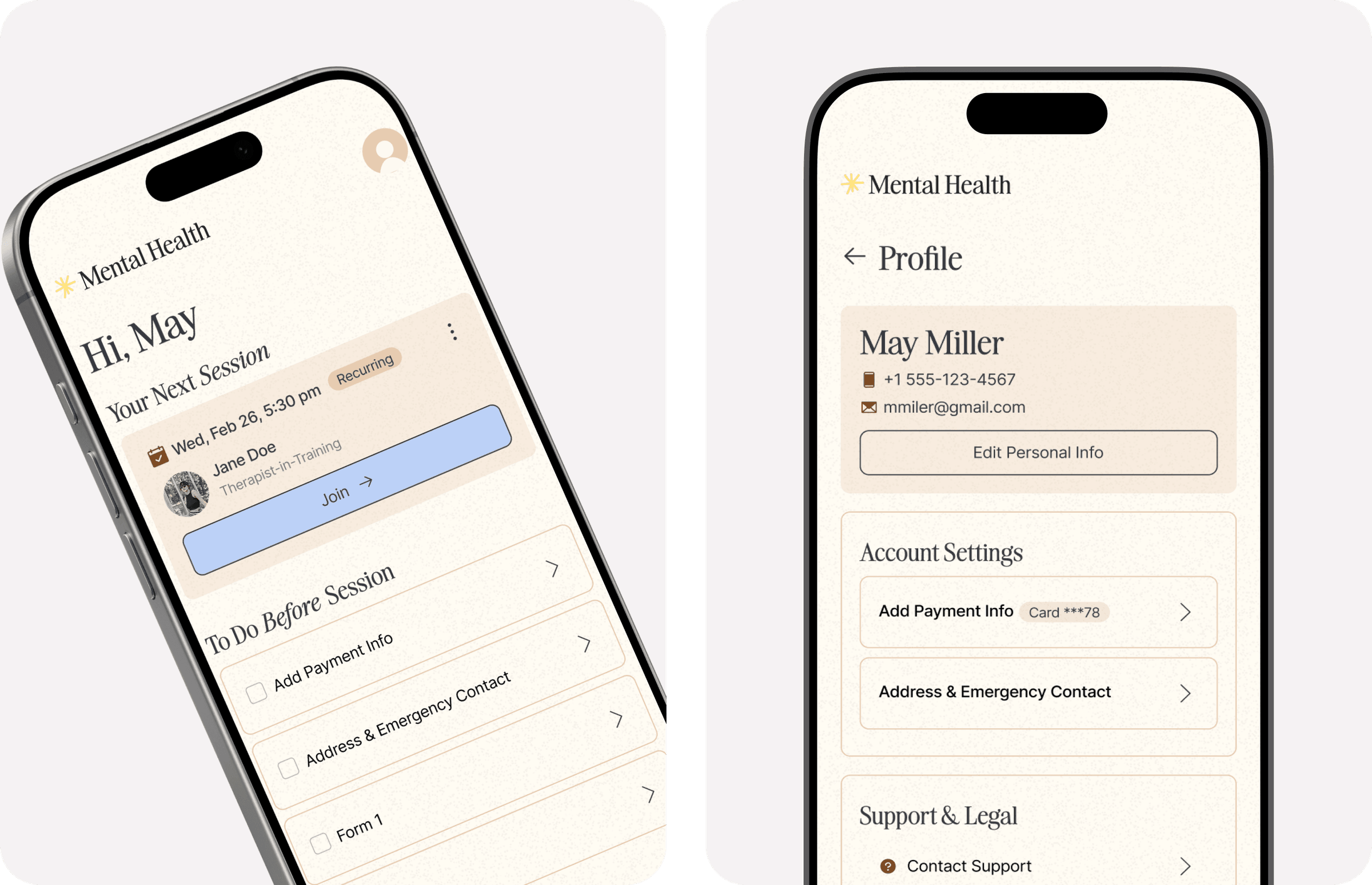 Patient-facing mobile web app
